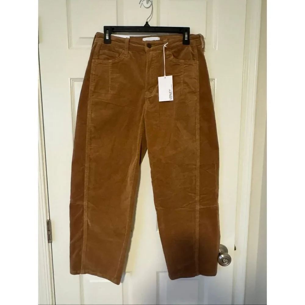 VERVET corduroy barrel jeans